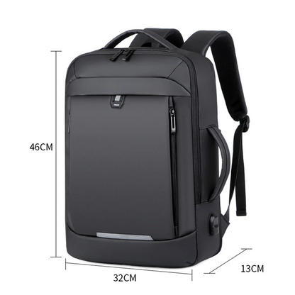 Sac à dos Crossten 40L grande capacité extensible, pour ordinateur portable 17 , avec port USB de recharge, imperméable, multifonction pour école et voyage, style suisse