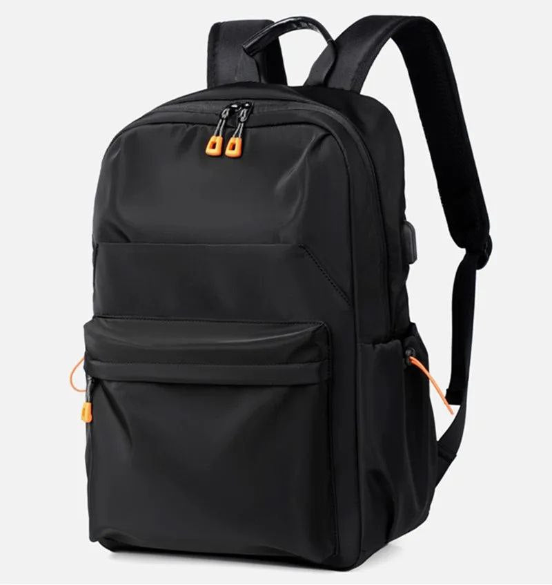 Sac à Dos pour Ordinateur Portable 15.6 Pouces – Imperméable avec Port de Charge USB – Idéal pour Loisirs, Travail et École – Noir