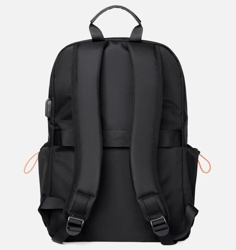 Sac à Dos pour Ordinateur Portable 15.6 Pouces – Imperméable avec Port de Charge USB – Idéal pour Loisirs, Travail et École – Noir