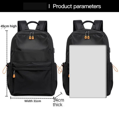 Sac à Dos pour Ordinateur Portable 15.6 Pouces – Imperméable avec Port de Charge USB – Idéal pour Loisirs, Travail et École – Noir