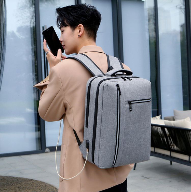 Sac à dos Oxford étanche pour hommes avec chargement USB